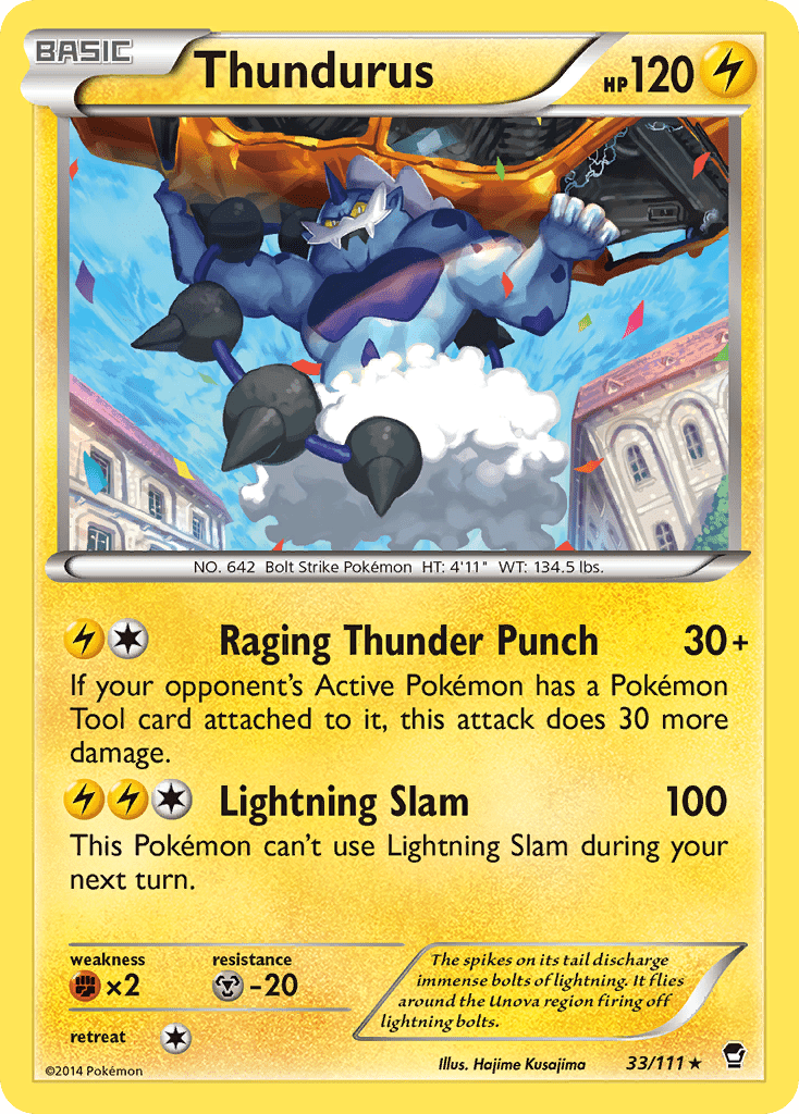 Thundurus (33/111) [XY: Furious Fists] Pokemon Single Pokémon  | Multizone: Comics And Games