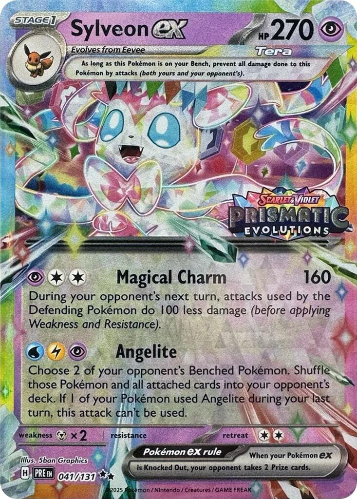 Sylveon ex (041/131) (Prismatic Evolutions Stamp) [Scarlet & Violet: Prismatic Evolutions] Pokemon Single Pokémon  | Multizone: Comics And Games