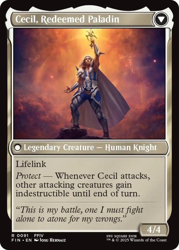 Cecil, Dark Knight // Cecil, Redeemed Paladin [FINAL FANTASY] MTG Single Magic: The Gathering  | Multizone: Comics And Games