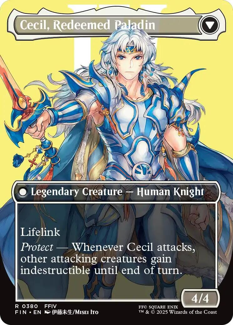 Cecil, Dark Knight // Cecil, Redeemed Paladin (Borderless) [FINAL FANTASY] MTG Single Magic: The Gathering  | Multizone: Comics And Games
