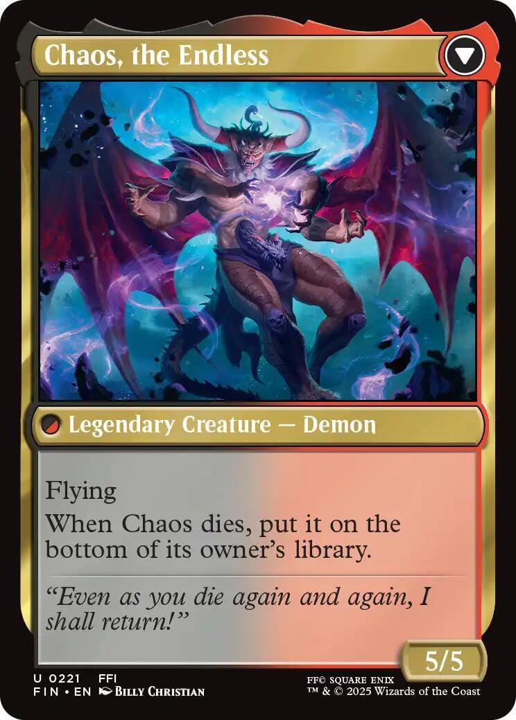 Garland, Knight of Cornelia // Chaos, the Endless [FINAL FANTASY] MTG Single Magic: The Gathering  | Multizone: Comics And Games