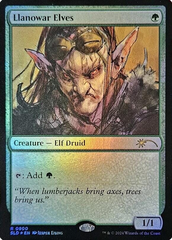 Llanowar Elves (0800) (Rainbow Foil) [Secret Lair Drop Series] MTG Single Magic: The Gathering  | Multizone: Comics And Games