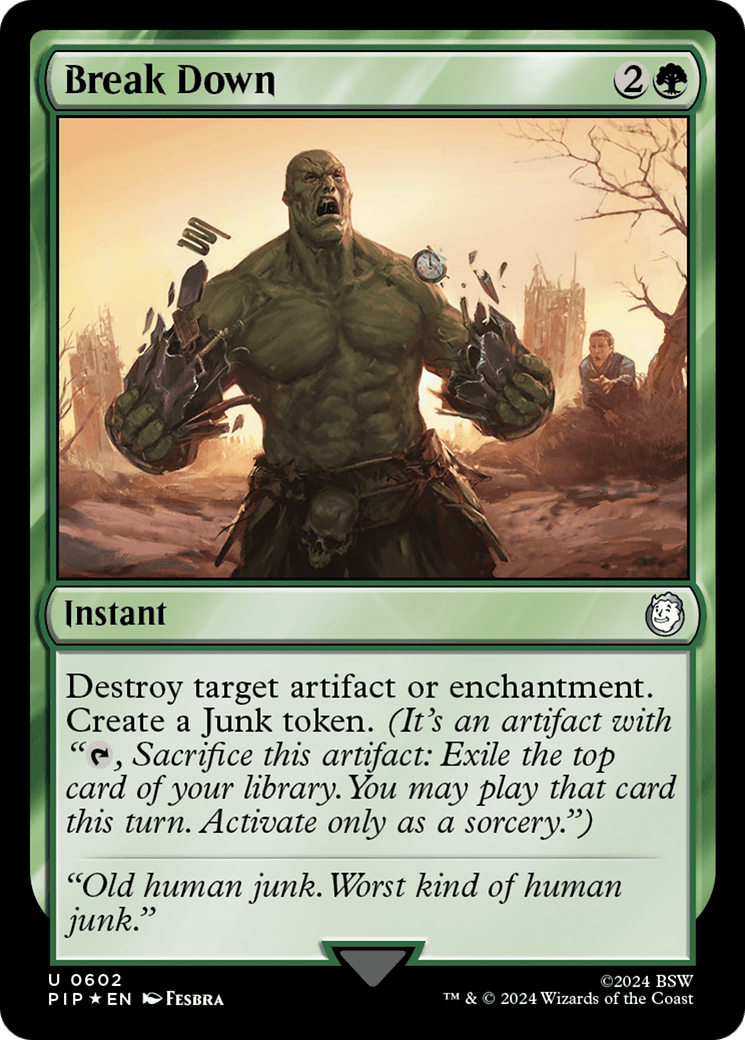 Break Down (Surge Foil) [Fallout] MTG Single Magic: The Gathering  | Multizone: Comics And Games