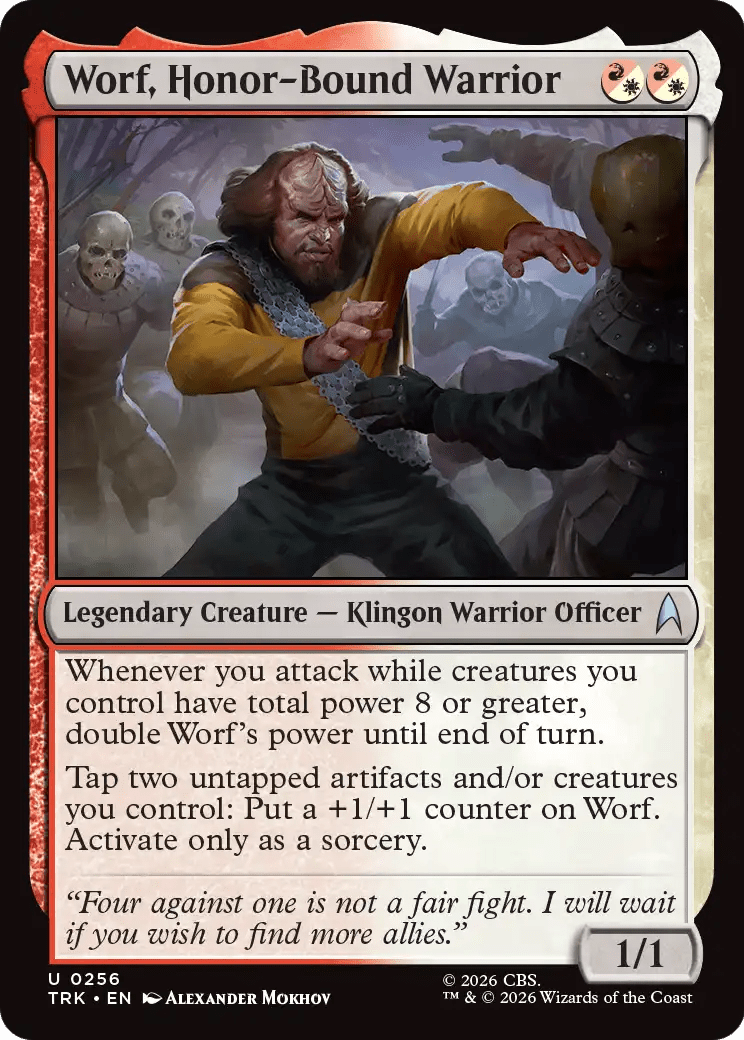 Worf, Honor-Bound Warrior [Star Trek] MTG Single Magic: The Gathering  | Multizone: Comics And Games