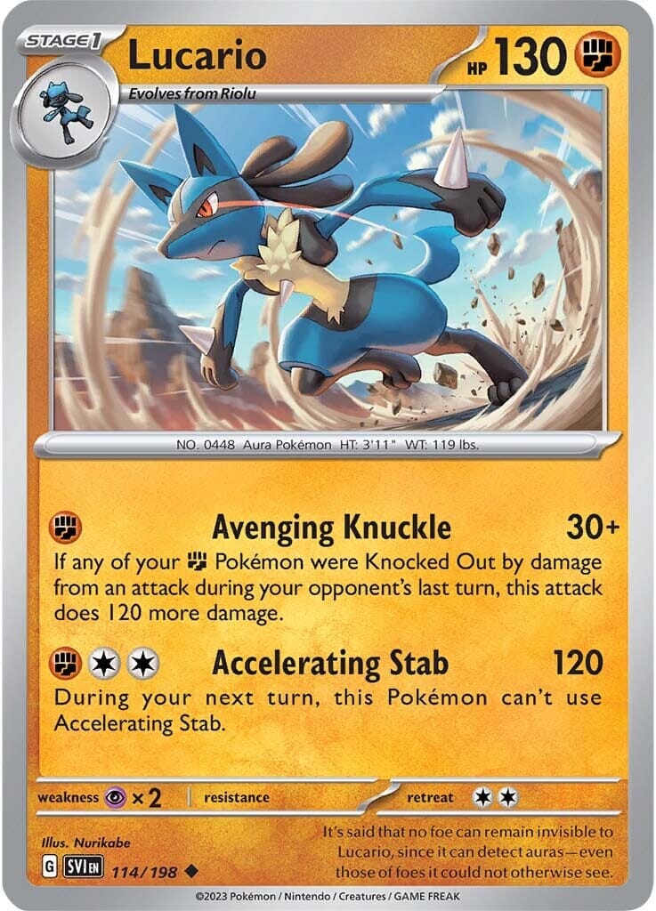 Lucario (114/198) [Scarlet & Violet: Base Set] Pokemon Single Pokémon  | Multizone: Comics And Games