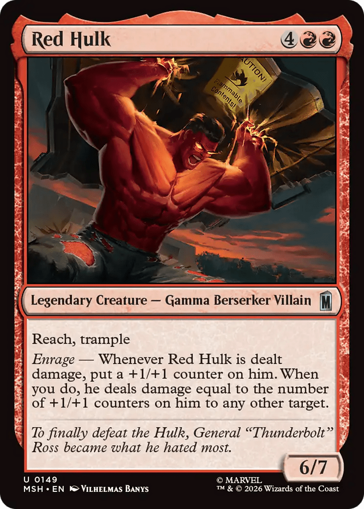 Red Hulk [Marvel Super Heroes] MTG Single Magic: The Gathering  | Multizone: Comics And Games