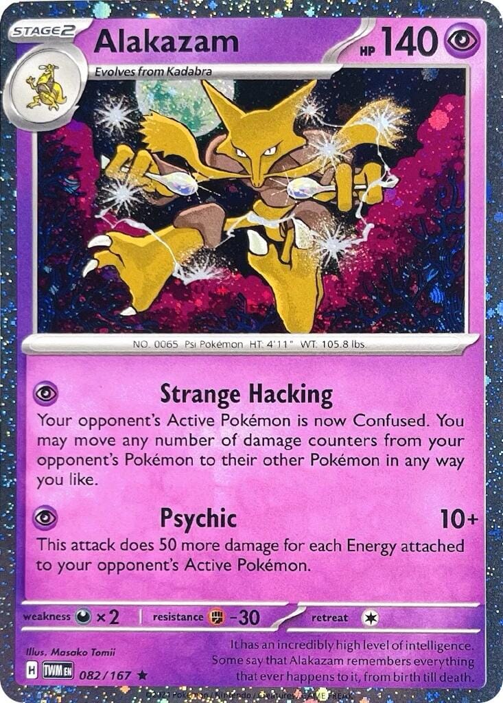 Alakazam (082/167) (Cosmos Holo) [Scarlet & Violet: Twilight Masquerade] Pokemon Single Pokémon  | Multizone: Comics And Games