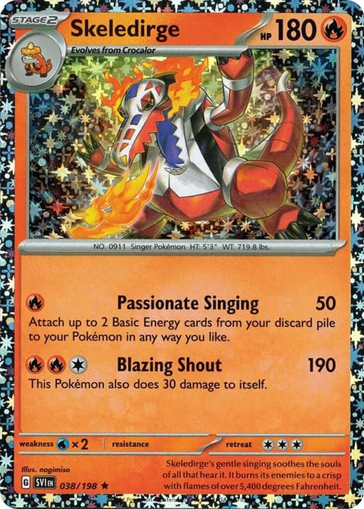 Skeledirge (038/198) (Sparkle Holo) [Miscellaneous Cards] Pokemon Single Pokémon  | Multizone: Comics And Games