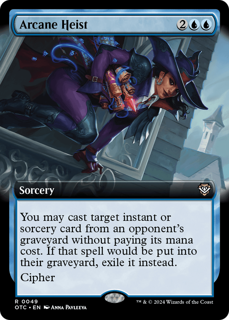 Arcane Heist (Extended Art) [Outlaws of Thunder Junction Commander] MTG Single Magic: The Gathering  | Multizone: Comics And Games