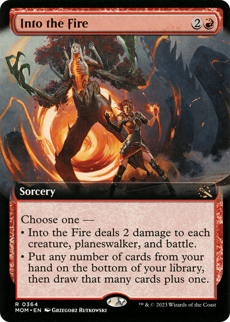 Into the Fire (Extended Art) [March of the Machine] MTG Single Magic: The Gathering  | Multizone: Comics And Games
