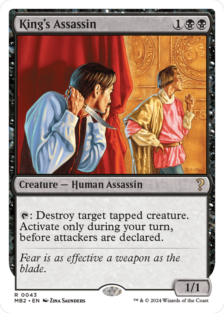 King's Assassin (White Border) [Mystery Booster 2] MTG Single Magic: The Gathering  | Multizone: Comics And Games