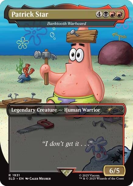 Patrick Star - Barktooth Warbeard [Secret Lair Drop Series] MTG Single Magic: The Gathering  | Multizone: Comics And Games