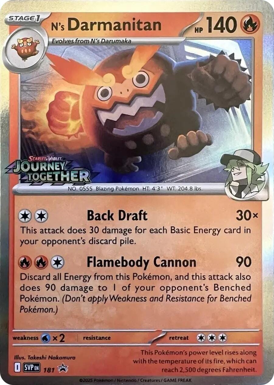 N's Darmanitan (181) [Scarlet & Violet: Black Star Promos] Pokemon Single Pokémon  | Multizone: Comics And Games