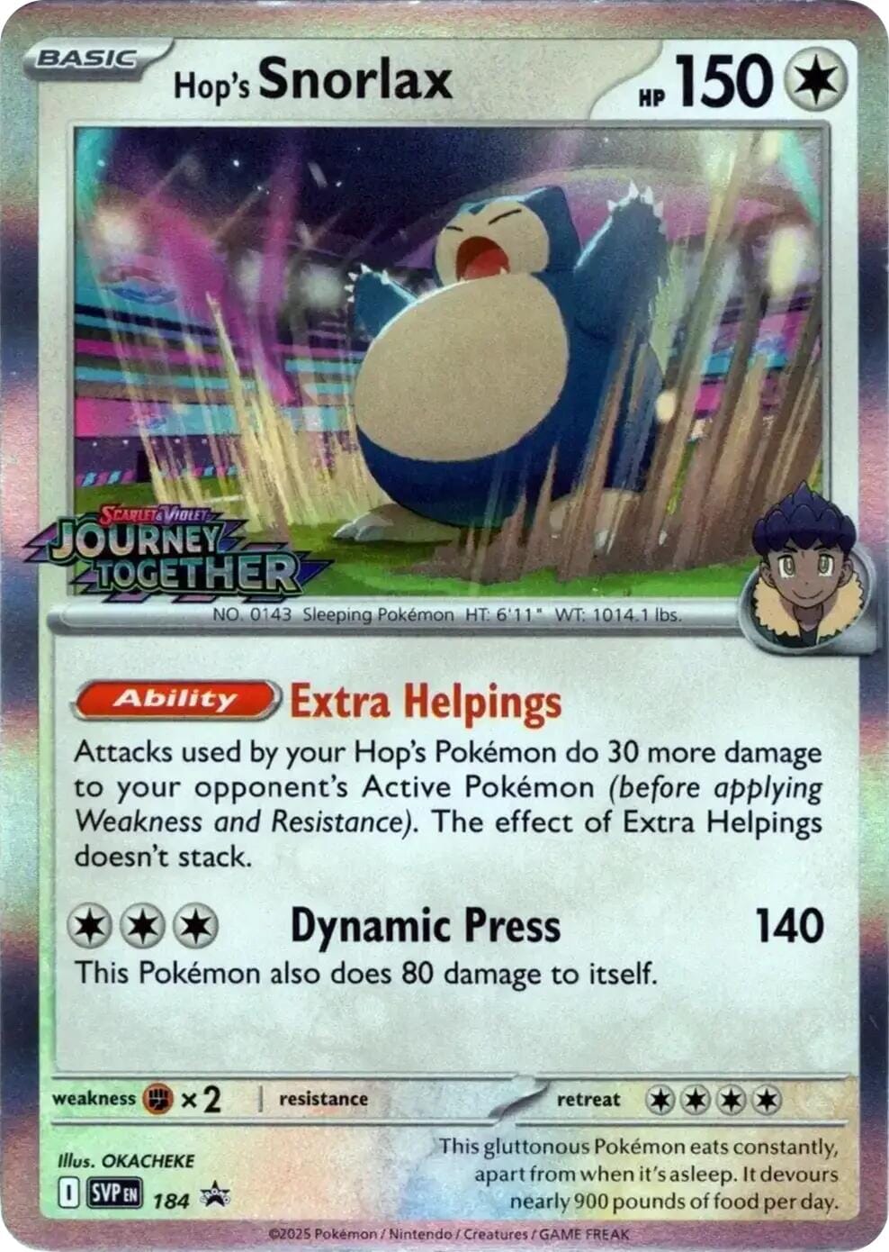 Hop's Snorlax (184) [Scarlet & Violet: Black Star Promos] Pokemon Single Pokémon  | Multizone: Comics And Games