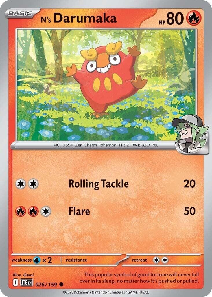 N's Darumaka (026/159) [Scarlet & Violet: Journey Together] Pokemon Single Pokémon  | Multizone: Comics And Games