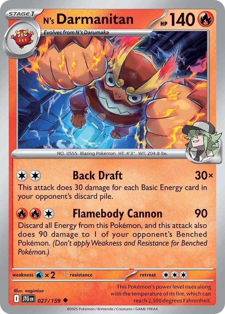 N's Darmanitan (027/159) [Scarlet & Violet: Journey Together] Pokemon Single Pokémon  | Multizone: Comics And Games