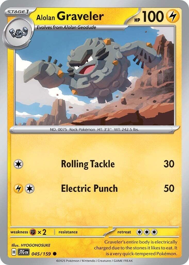 Alolan Graveler (045/159) [Scarlet & Violet: Journey Together] Pokemon Single Pokémon  | Multizone: Comics And Games