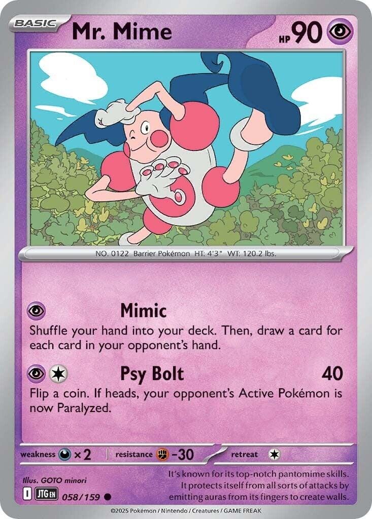 Mr. Mime (058/159) [Scarlet & Violet: Journey Together] Pokemon Single Pokémon  | Multizone: Comics And Games