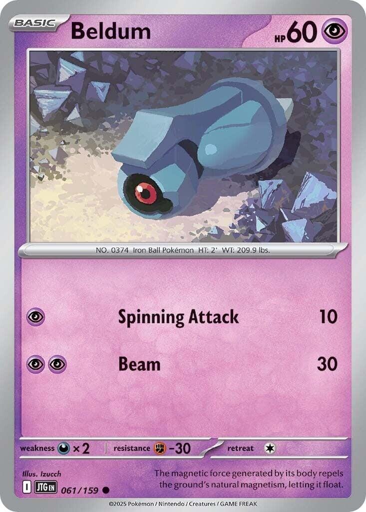 Beldum (061/159) [Scarlet & Violet: Journey Together] Pokemon Single Pokémon  | Multizone: Comics And Games