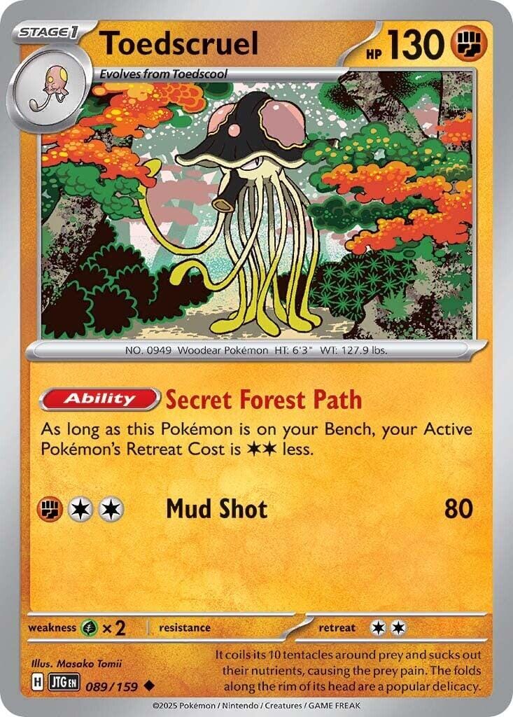 Toedscruel (089/159) [Scarlet & Violet: Journey Together] Pokemon Single Pokémon  | Multizone: Comics And Games