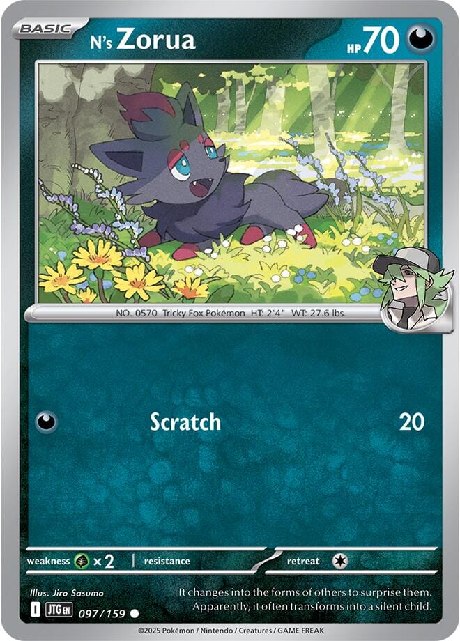 N's Zorua (097/159) [Scarlet & Violet: Journey Together] Pokemon Single Pokémon  | Multizone: Comics And Games