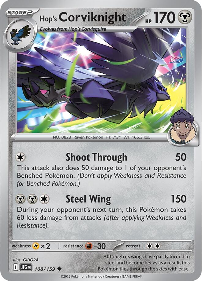 Hop's Corviknight (108/159) [Scarlet & Violet: Journey Together] Pokemon Single Pokémon  | Multizone: Comics And Games