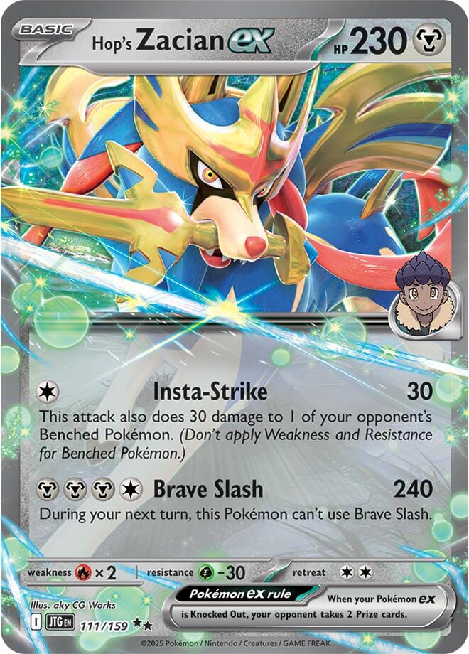 Hop's Zacian ex (111/159) [Scarlet & Violet: Journey Together] Pokemon Single Pokémon  | Multizone: Comics And Games