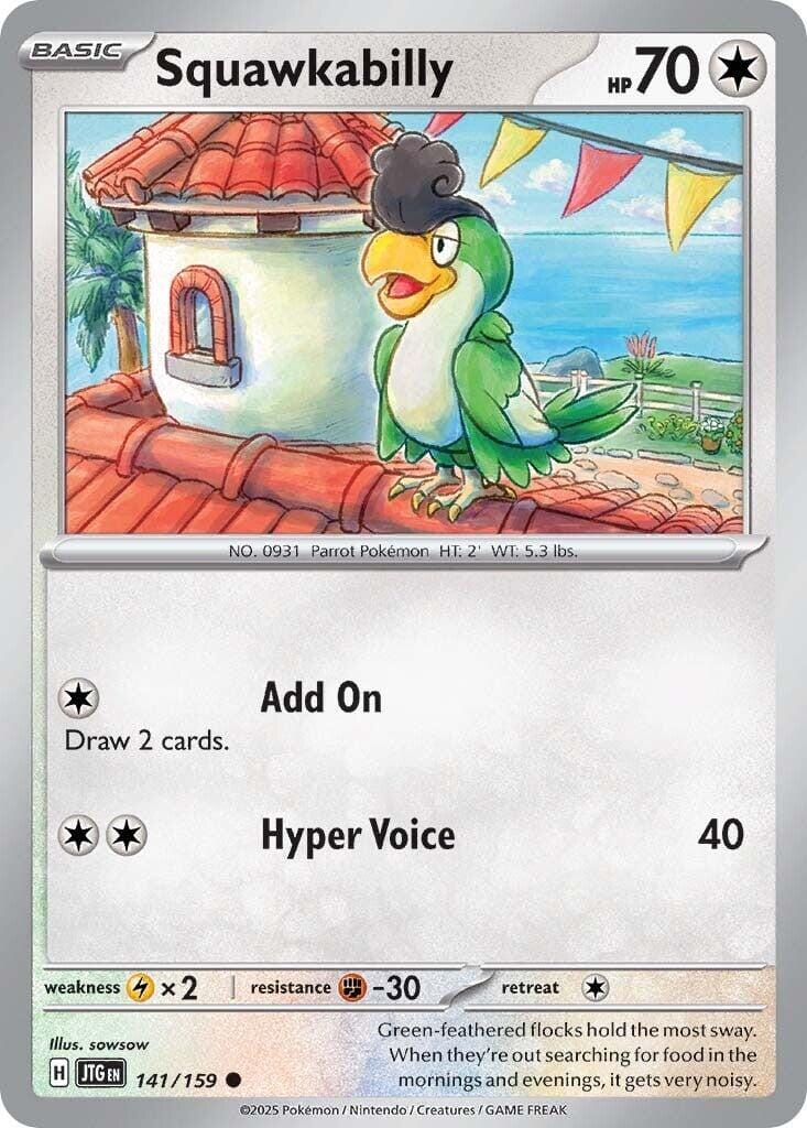 Squawkabilly (141/159) [Scarlet & Violet: Journey Together] Pokemon Single Pokémon  | Multizone: Comics And Games