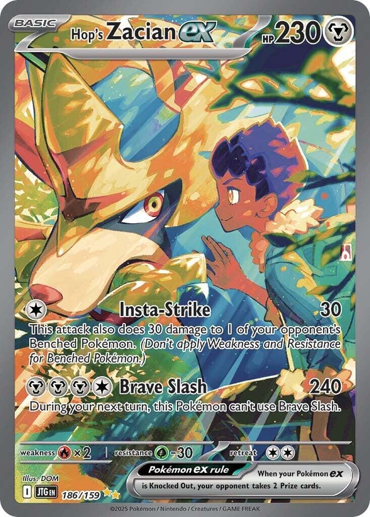 Hop's Zacian ex (186/159) [Scarlet & Violet: Journey Together] Pokemon Single Pokémon  | Multizone: Comics And Games