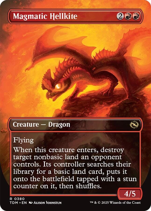 Magmatic Hellkite (Borderless) [Tarkir: Dragonstorm] MTG Single Magic: The Gathering  | Multizone: Comics And Games