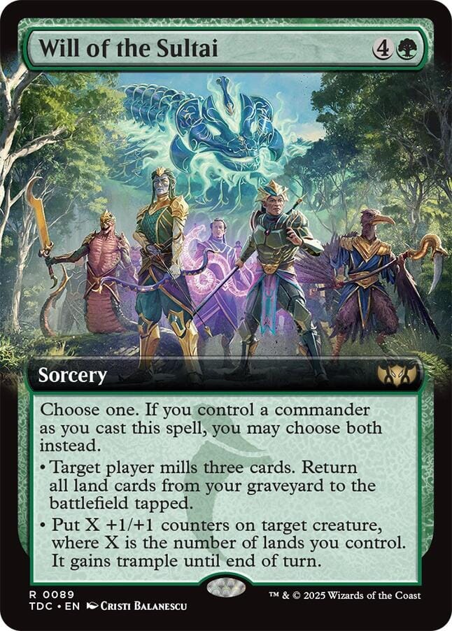 Will of the Sultai (Extended Art) [Tarkir: Dragonstorm Commander] MTG Single Magic: The Gathering  | Multizone: Comics And Games