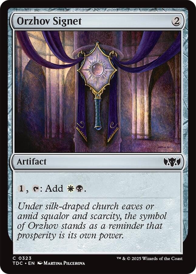 Orzhov Signet [Tarkir: Dragonstorm Commander] MTG Single Magic: The Gathering  | Multizone: Comics And Games