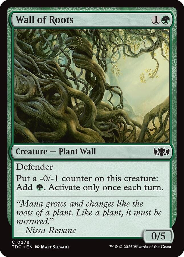 Wall of Roots [Tarkir: Dragonstorm Commander] MTG Single Magic: The Gathering  | Multizone: Comics And Games