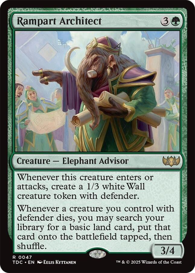 Rampart Architect [Tarkir: Dragonstorm Commander] MTG Single Magic: The Gathering  | Multizone: Comics And Games