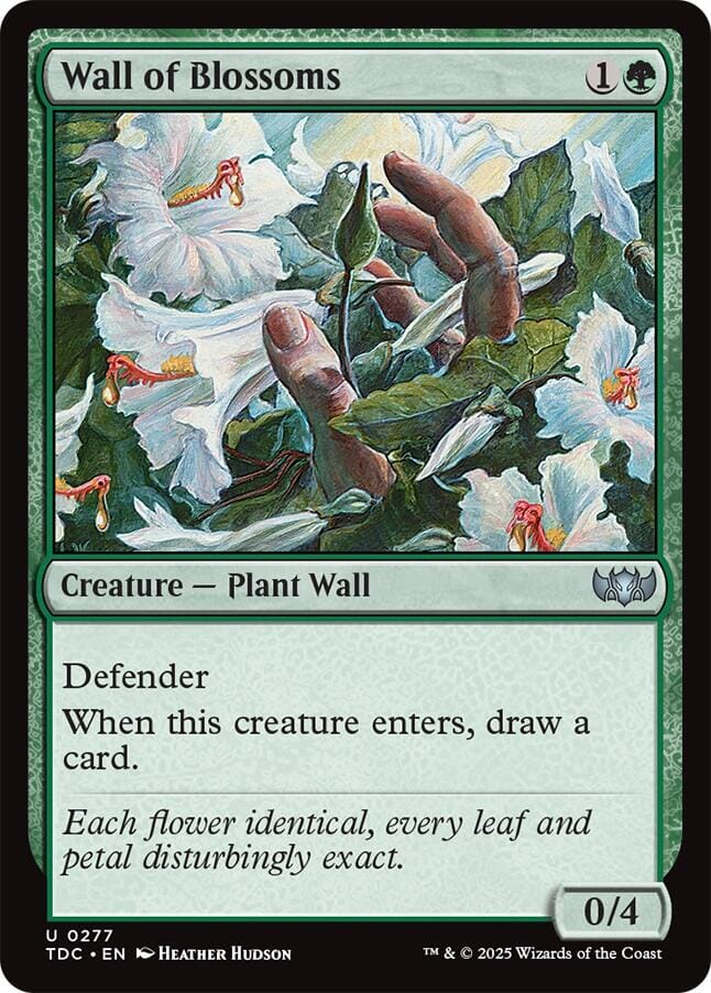 Wall of Blossoms [Tarkir: Dragonstorm Commander] MTG Single Magic: The Gathering  | Multizone: Comics And Games