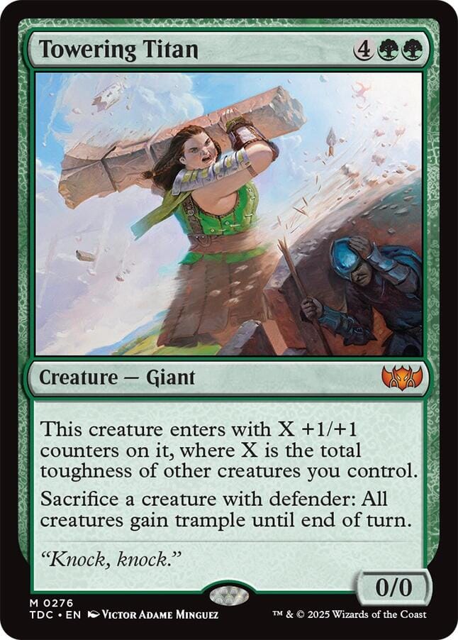 Towering Titan [Tarkir: Dragonstorm Commander] MTG Single Magic: The Gathering  | Multizone: Comics And Games
