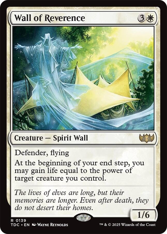 Wall of Reverence [Tarkir: Dragonstorm Commander] MTG Single Magic: The Gathering  | Multizone: Comics And Games