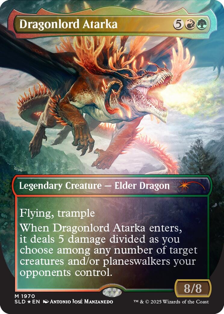 Dragonlord Atarka (Rainbow Foil) [Secret Lair Drop Series] MTG Single Magic: The Gathering  | Multizone: Comics And Games