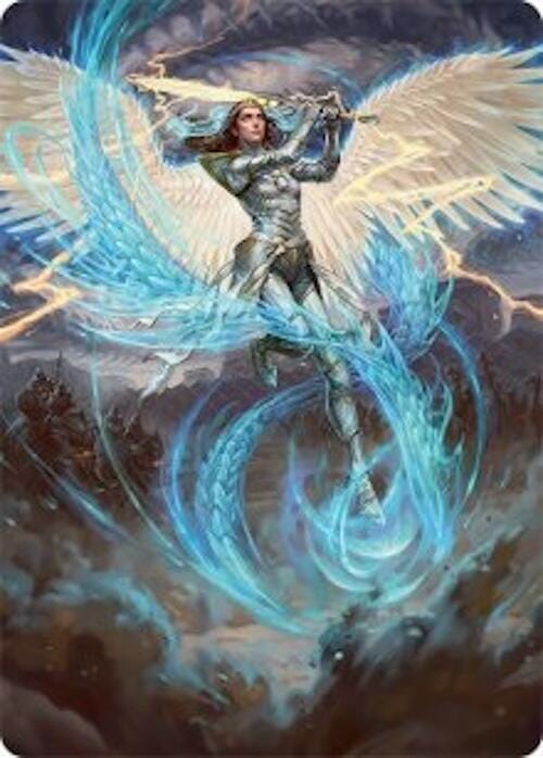 Elspeth, Storm Slayer Art Card (49/54) [Tarkir: Dragonstorm Art Series] MTG Single Magic: The Gathering  | Multizone: Comics And Games