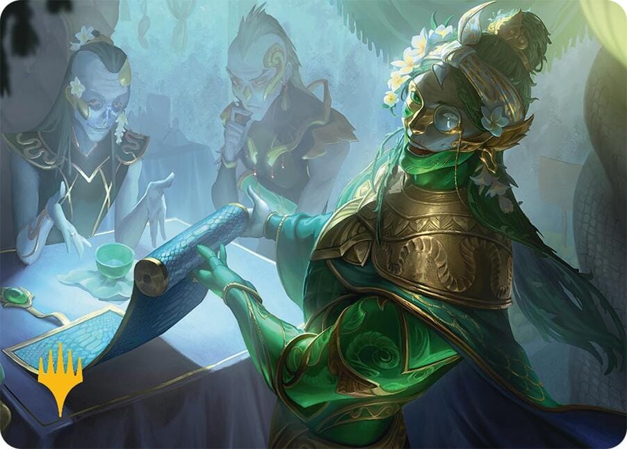 Sibsig Appraiser Art Card (8/54) (Gold-Stamped Signature) [Tarkir: Dragonstorm Art Series] MTG Single Magic: The Gathering  | Multizone: Comics And Games