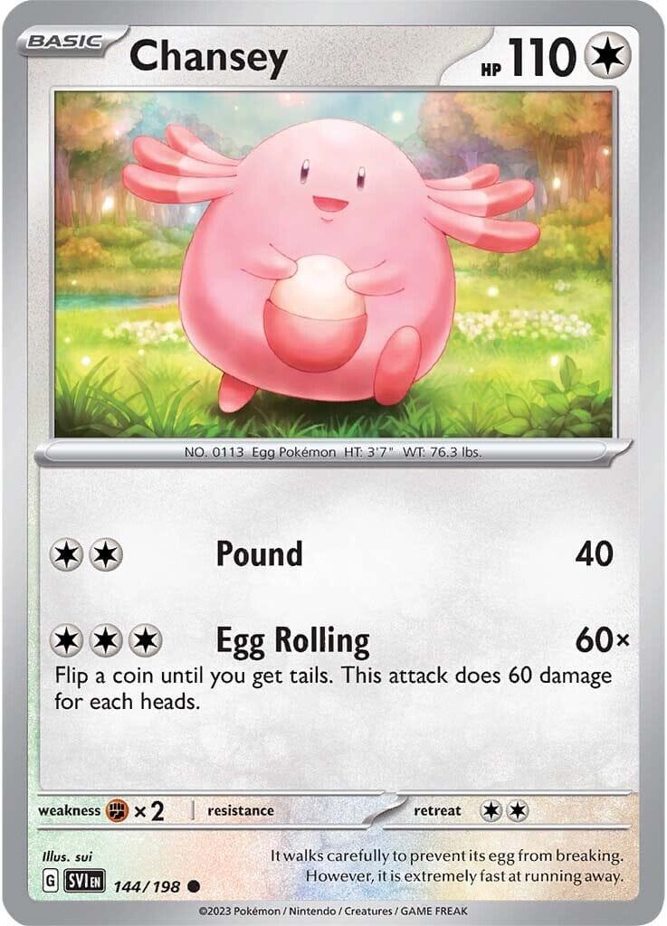 Chansey (144/198) [Scarlet & Violet: Base Set] Pokemon Single Pokémon  | Multizone: Comics And Games