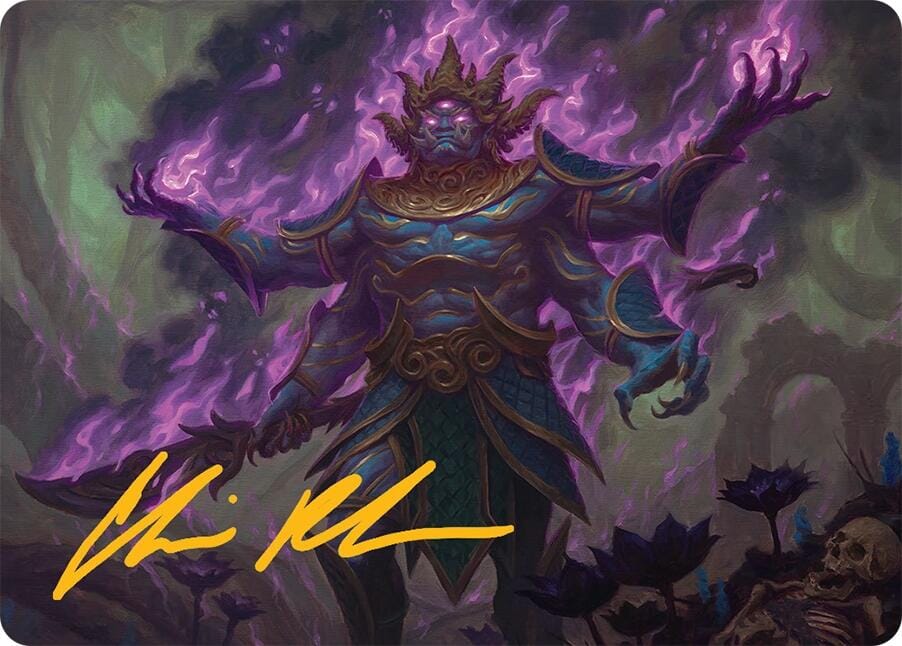 Rot-Curse Rakshasa Art Card (13/54) (Gold-Stamped Signature) [Tarkir: Dragonstorm Art Series] MTG Single Magic: The Gathering  | Multizone: Comics And Games