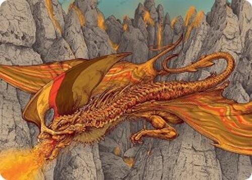 Magmatic Hellkite Art Card (34/54) [Tarkir: Dragonstorm Art Series] MTG Single Magic: The Gathering  | Multizone: Comics And Games