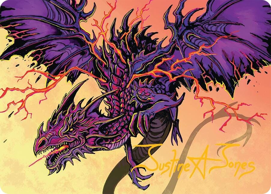 Stormshriek Feral Art Card (35/54) (Gold-Stamped Signature) [Tarkir: Dragonstorm Art Series] MTG Single Magic: The Gathering  | Multizone: Comics And Games