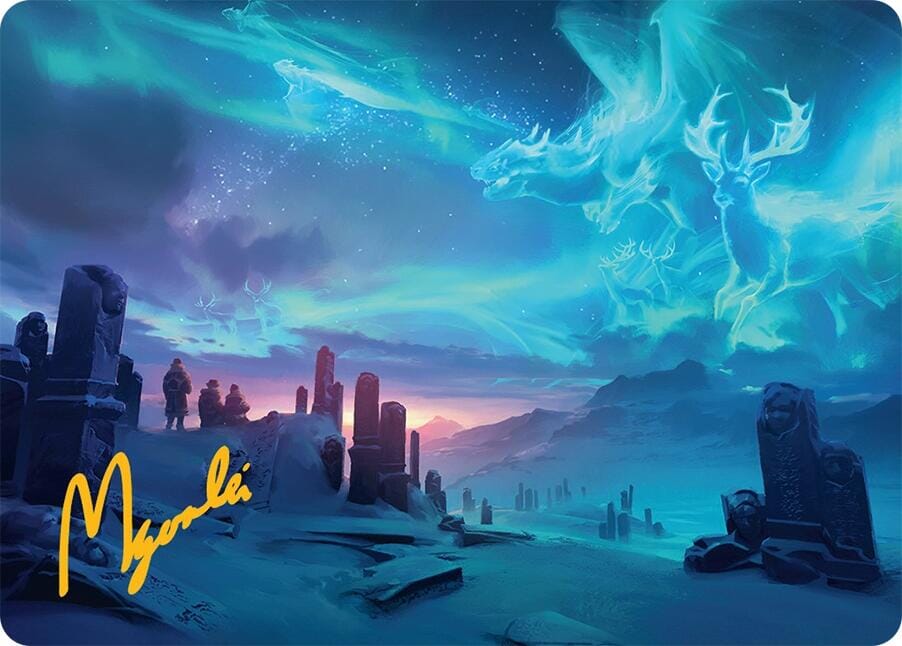 Auroral Procession Art Card (20/54) (Gold-Stamped Signature) [Tarkir: Dragonstorm Art Series] MTG Single Magic: The Gathering  | Multizone: Comics And Games