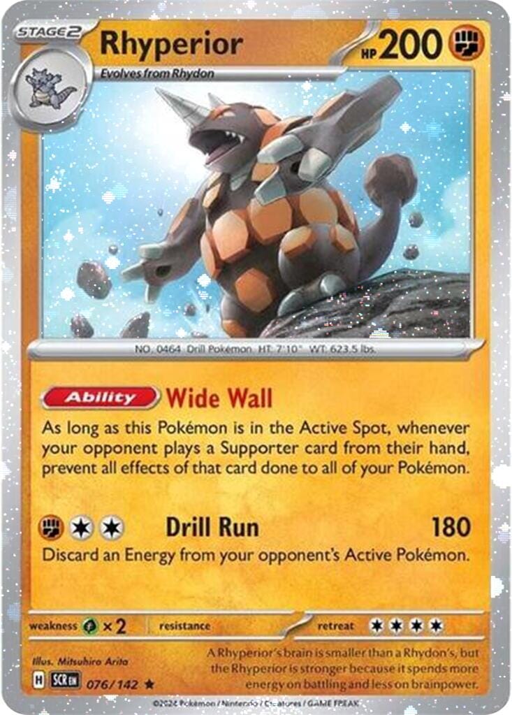 Rhyperior (076/142) (Cosmos Holo) [Scarlet & Violet: Stellar Crown] Pokemon Single Pokémon  | Multizone: Comics And Games
