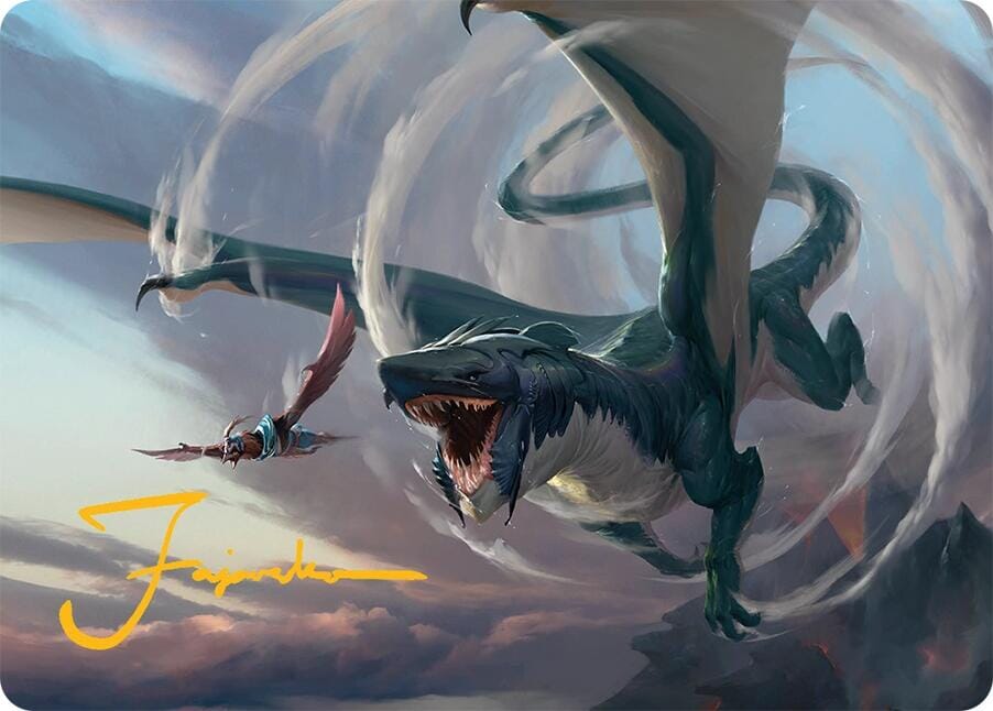 Whirlwing Stormbrood Art Card (27/54) (Gold-Stamped Signature) [Tarkir: Dragonstorm Art Series] MTG Single Magic: The Gathering  | Multizone: Comics And Games