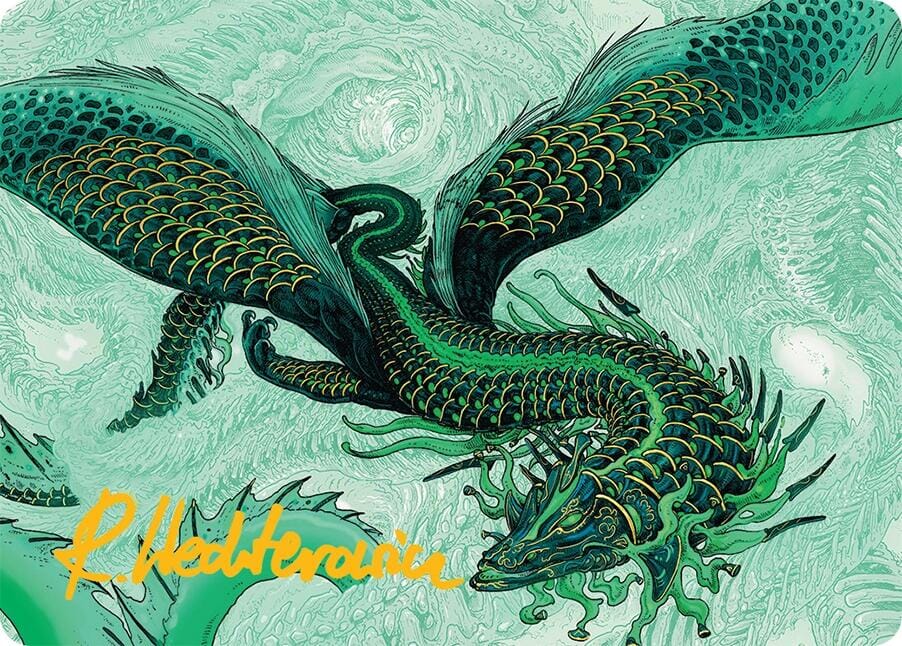Teval, Arbiter of Virtue Art Card (38/54) (Gold-Stamped Signature) [Tarkir: Dragonstorm Art Series] MTG Single Magic: The Gathering  | Multizone: Comics And Games