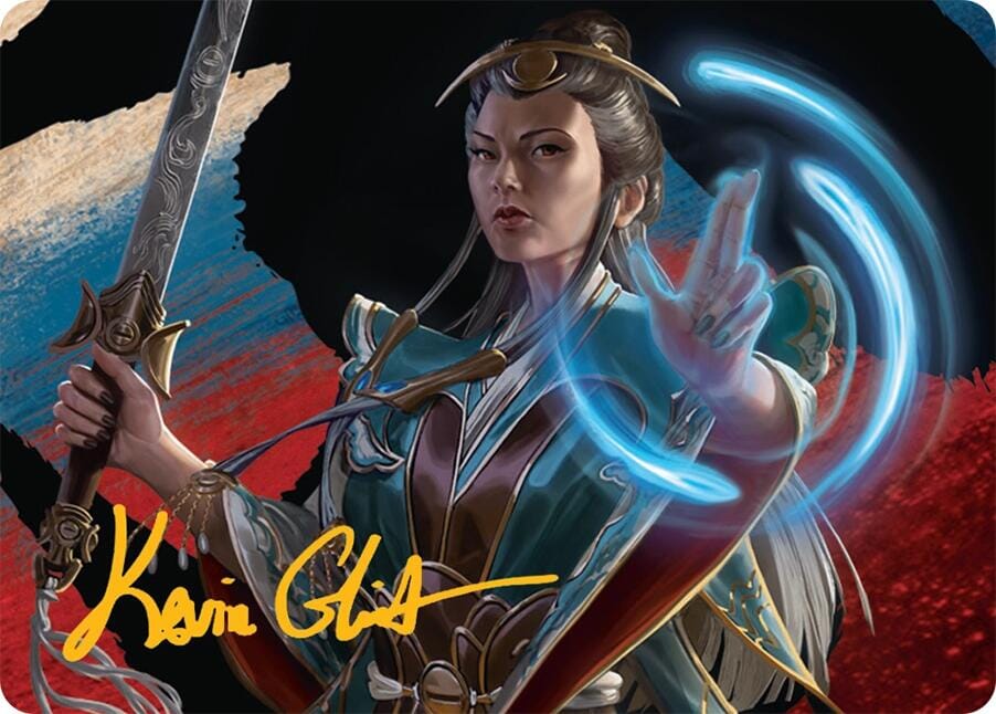 Narset, Jeskai Waymaster Art Card (44/54) (Gold-Stamped Signature) [Tarkir: Dragonstorm Art Series] MTG Single Magic: The Gathering  | Multizone: Comics And Games