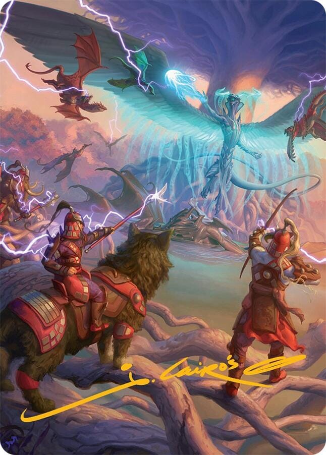 All-Out Assault Art Card (50/54) (Gold-Stamped Signature) [Tarkir: Dragonstorm Art Series] MTG Single Magic: The Gathering  | Multizone: Comics And Games